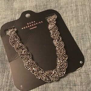 Zara Silver Chain Necklace with 3 chain set .